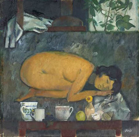 Still Life with Crouching Nude