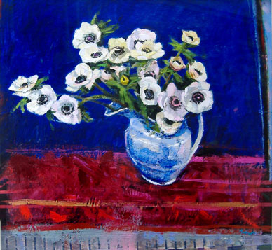 Jug of White Anemones