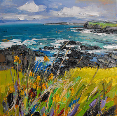 Yellow Flowers in the Wind, Antrim Coast