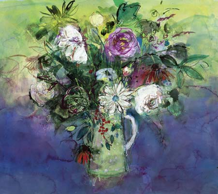 Roses in the Green Spotted Jug