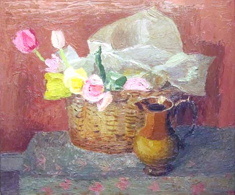 Roses & Tulips in a Basket