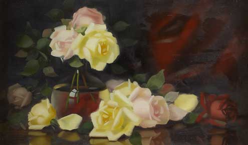 Assorted Roses on a Table