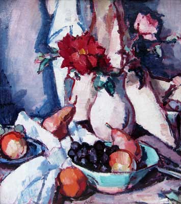 Still Life with Roses and Fruit