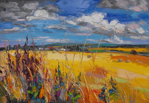 Clouds over Harvest, East Linton