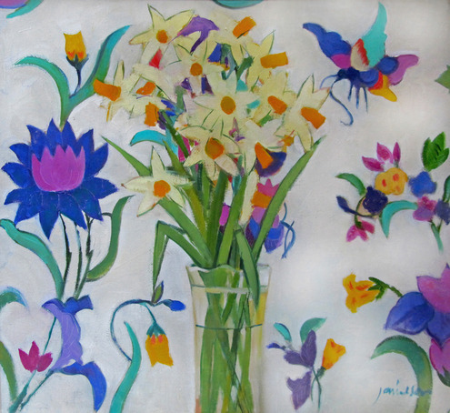 Daffodils and Thai Cloth