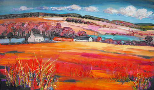 Farm and Autumn Fields, Aberdeenshire