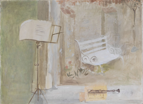 Garden Scene with a Music Stand