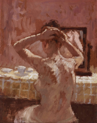 Girl doing her Hair