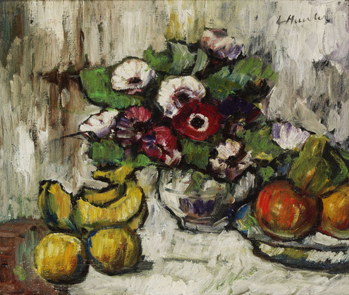 Still Life with Anemones and Fruit