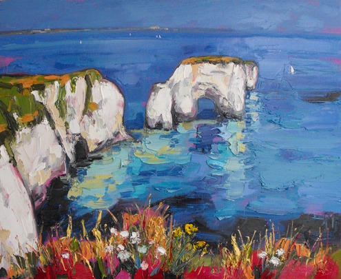 Old Harry Rocks in the Summer Heat