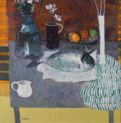 Still Life with Fish and Striped Cloth