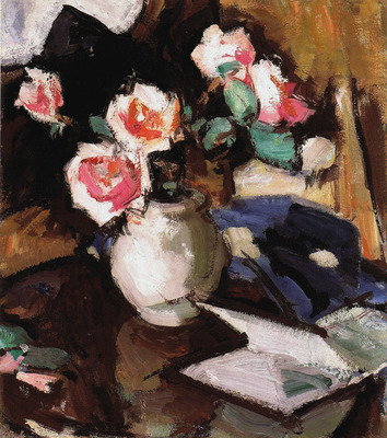 Still Life with Roses (Still Life on the reverse)