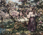 Girls among the Blossom