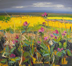 Hedgerow, Yellow Fields, Distant Sea, Fife