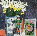 Irises, Huntsman and Matisse Card