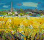 Church Spire across Fields, Burford