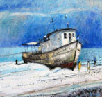 Beached Fishing Boat