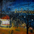 Carousel at Night, London Embankment