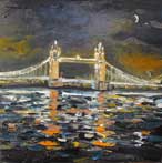 Moon over Tower Bridge