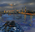 Dusk, the Thames