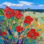 East Lothian Fields with Poppies