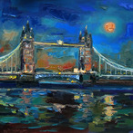 Full Moon over Tower Bridge