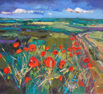 Green Fields and Poppies near East Fortune