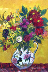 Mixed Bunch of Flowers on Yellow