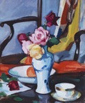 Roses with a Chair
