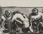 Three Men Crouching